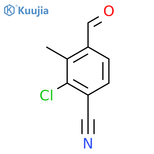 2-Chloro-4-formyl-3-methylbenzonitrile structure