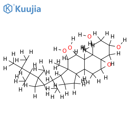 5beta,6beta-epoxygorgostan-1alpha,3beta,11alpha,12beta-tetrol structure