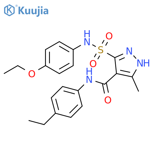 5-[(4-ethoxyphenyl)sulfamoyl]-N-(4-ethylphenyl)-3-methyl-1H-pyrazole-4-carboxamide structure
