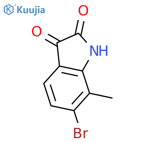 6-bromo-7-methyl-2,3-dihydro-1H-indole-2,3-dione structure
