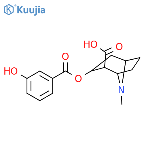 (1R,2R,3S,5S)-3-((3-Hydroxybenzoyl)oxy)-8-methyl-8-azabicyclo[3.2.1]octane-2-carboxylic acid structure