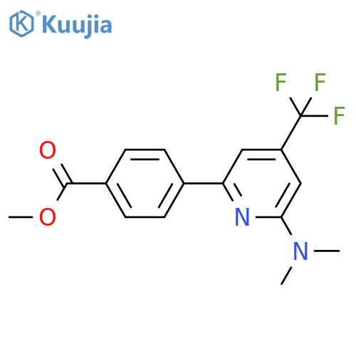 4-(6-Dimethylamino-4-trifluoromethyl-pyridin-2-yl)-benozic acid methyl ester structure