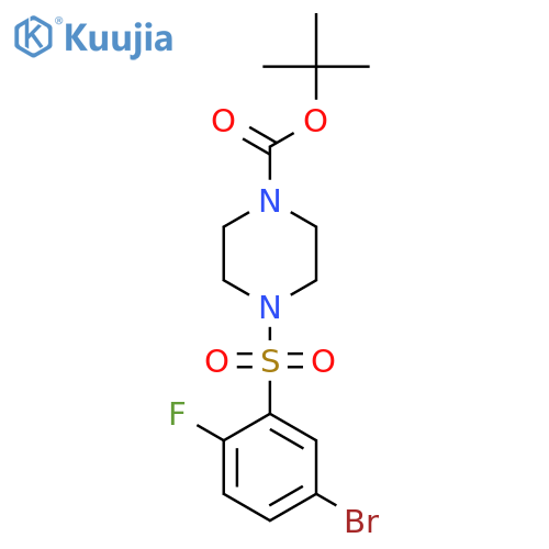 tert-Butyl 4-[(5-bromo-2-fluorobenzene)sulfonyl]piperazine-1-carboxylate structure