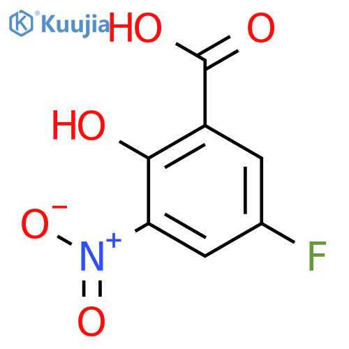 5-Fluoro-2-hydroxy-3-nitrobenzoic acid structure
