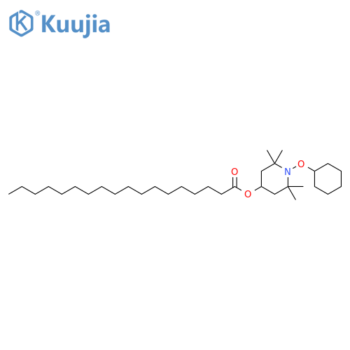 Octadecanoic acid, 1-(cyclohexyloxy)-2,2,6,6-tetramethyl-4-piperidinylester structure