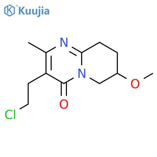 3-(2-Chloroethyl)-6,7,8,9-tetrahydro-7-methoxy-2-methyl-4H-pyrido1,2-apyrimidin-4-one structure