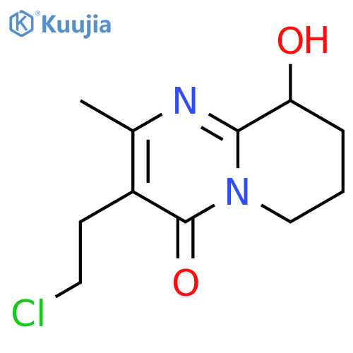 3-(2-chloroethyl)-9-hydroxy-2-methyl-6,7,8,9-tetrahydropyrido[1,2-a]pyrimidin-4-one structure