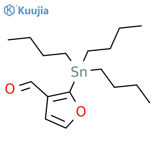 3-Formyl-2-(tributylstannyl)furan structure