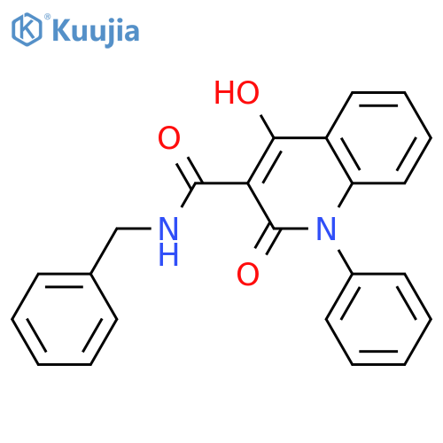 N-benzyl-4-hydroxy-2-oxo-1-phenyl-1,2-dihydroquinoline-3-carboxamide structure