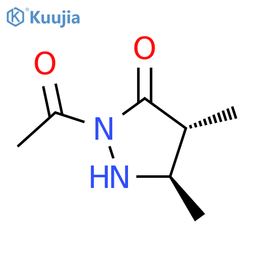 3-Pyrazolidinone,2-acetyl-4,5-dimethyl-, (4R,5R)-rel- structure