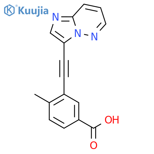3-(2-{imidazo[1,2-b]pyridazin-3-yl}ethynyl)-4-methylbenzoic acid structure
