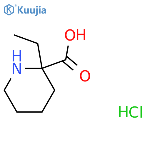 2-ethyl-2-piperidinecarboxylic acid hydrochloride structure