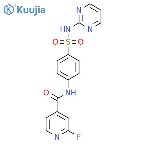 2-fluoro-N-{4-[(pyrimidin-2-yl)sulfamoyl]phenyl}pyridine-4-carboxamide structure