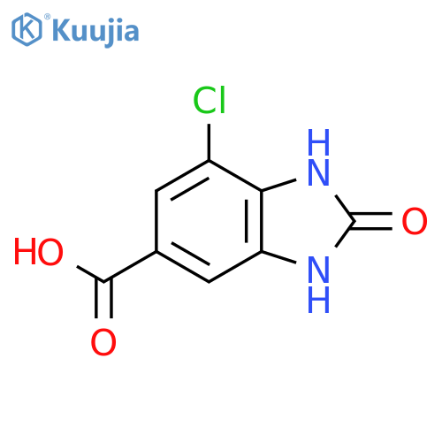 7-chloro-2-oxo-2,3-dihydro-1H-benzo[d]imidazole-5-carboxylic acid structure