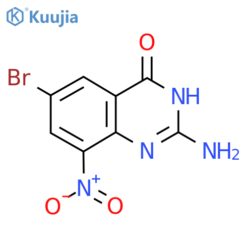 2-amino-6-bromo-8-nitro-3,4-dihydroquinazolin-4-one structure