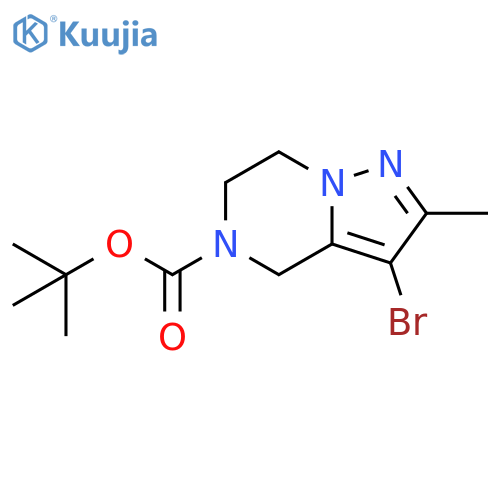 tert-butyl 3-bromo-2-methyl-4H,5H,6H,7H-pyrazolo1,5-apyrazine-5-carboxylate structure
