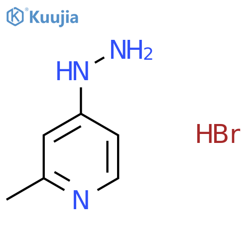 4-Hydrazino-2-methylpyridine hydrobromide structure