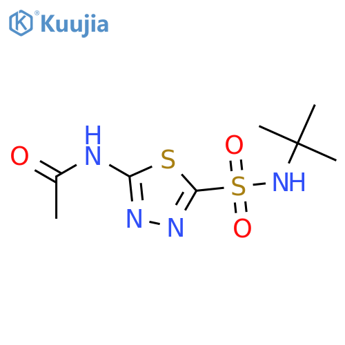 N-5-(tert-Butylsulfamoyl)-1,3,4-thiadiazol-2-ylacetamide structure
