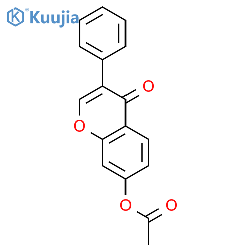 4-oxo-3-phenyl-4H-chromen-7-yl acetate structure