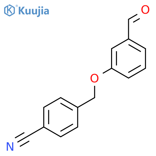 4-(3-formylphenoxymethyl)benzonitrile structure