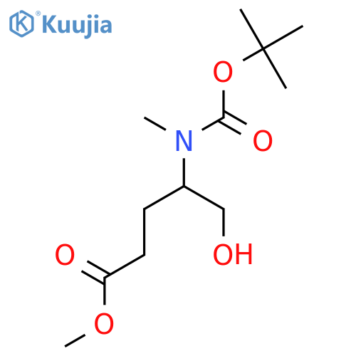 (S)-Methyl4-(boc-(methyl)amino)-5-hydroxypentanoate structure