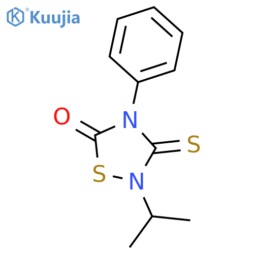 1,2,4-Thiadiazolidin-5-one, 2-(1-methylethyl)-4-phenyl-3-thioxo- structure