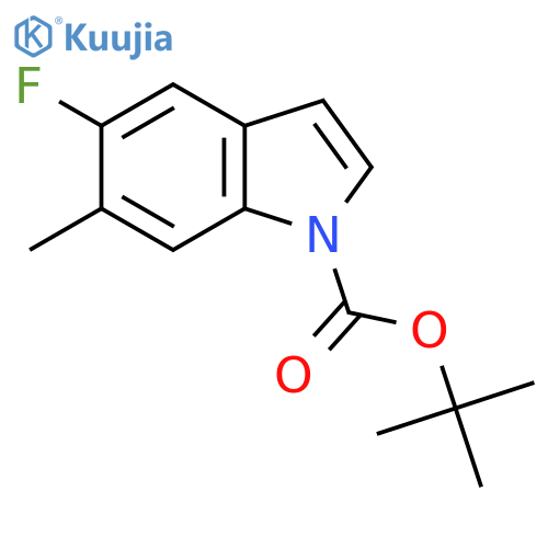 Tert-Butyl 5-fluoro-6-methyl-1H-indole-1-carboxylate structure