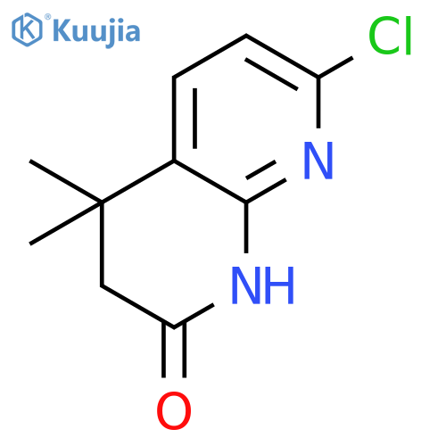 7-chloro-4,4-dimethyl-1,2,3,4-tetrahydro-1,8-naphthyridin-2-one structure