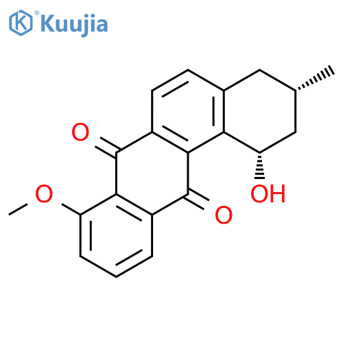Benz[a]anthracene-7,12-dione,1,2,3,4-tetrahydro-1-hydroxy-8-methoxy-3-methyl-, (1S,3S)- structure