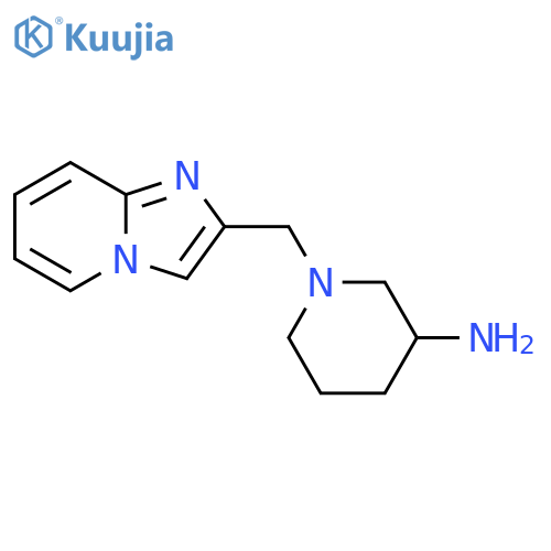 1-({imidazo[1,2-a]pyridin-2-yl}methyl)piperidin-3-amine structure