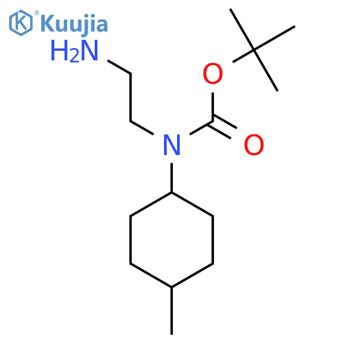 tert-butyl N-(2-aminoethyl)-N-(4-methylcyclohexyl)carbamate structure