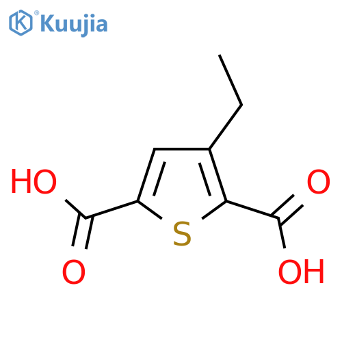 3-Ethylthiophene-2,5-dicarboxylic acid structure