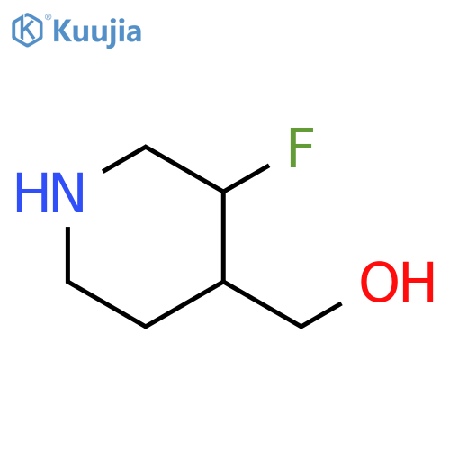 (3-fluoro-4-piperidyl)methanol structure