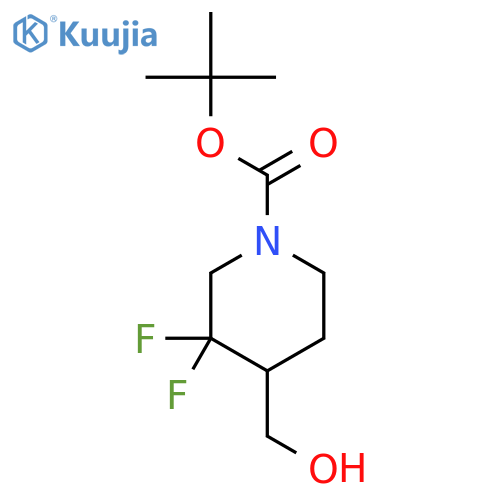 tert-butyl 3,3-difluoro-4-(hydroxymethyl)piperidine-1-carboxylate structure