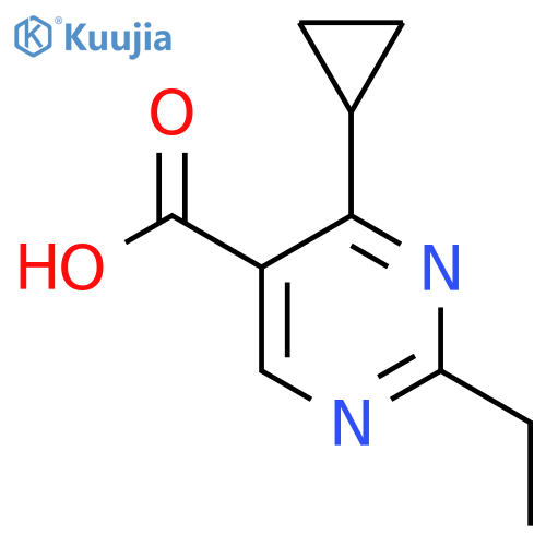 5-Pyrimidinecarboxylic acid, 4-cyclopropyl-2-ethyl- structure