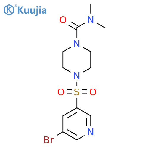 4-(5-Bromopyridin-3-ylsulfonyl)-n,n-dimethylpiperazine-1-carboxamide structure