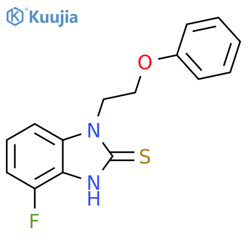 4-fluoro-1-(2-phenoxyethyl)-1H-1,3-benzodiazole-2-thiol structure