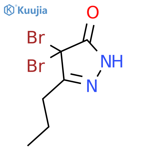 3H-Pyrazol-3-one,4,4-dibromo-2,4-dihydro-5-propyl- structure