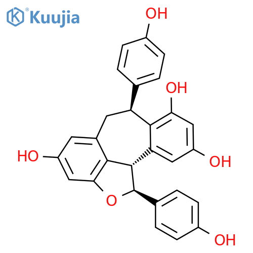 Benzo[6,7]cyclohepta[1,2,3-cd]benzofuran-4,8,10-triol,1,6,7,11b-tetrahydro-1,7-bis(4-hydroxyphenyl)-, (1S,7S,11bS)- (9CI) structure