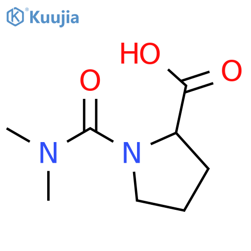 (2S)-1-(dimethylcarbamoyl)pyrrolidine-2-carboxylic acid structure