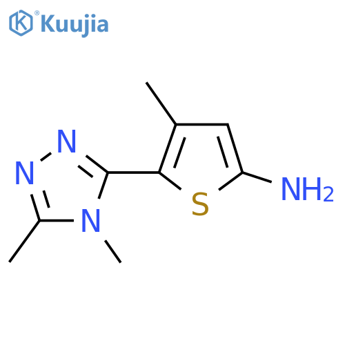 5-(dimethyl-4H-1,2,4-triazol-3-yl)-4-methylthiophen-2-amine structure