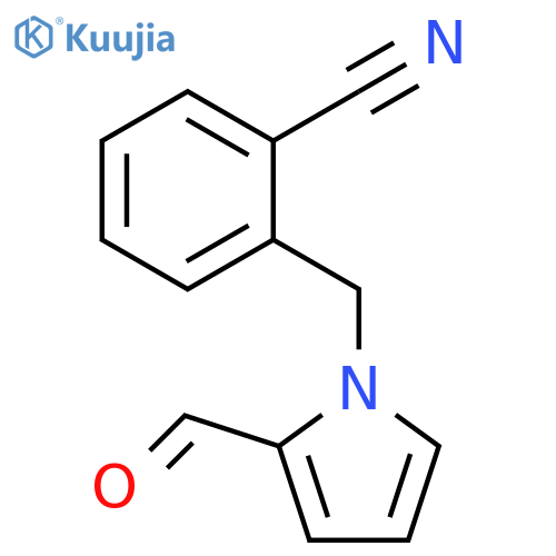 2-[(2-formyl-1H-pyrrol-1-yl)methyl]benzonitrile structure