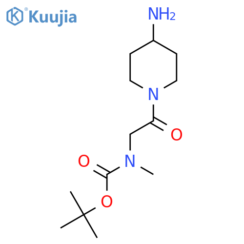 tert-butyl N-2-(4-aminopiperidin-1-yl)-2-oxoethyl-N-methylcarbamate structure