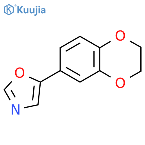 5-(2,3-Dihydro-1,4-benzodioxin-6-yl)-1,3-oxazole structure