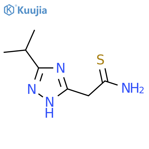 2-5-(propan-2-yl)-4H-1,2,4-triazol-3-ylethanethioamide structure
