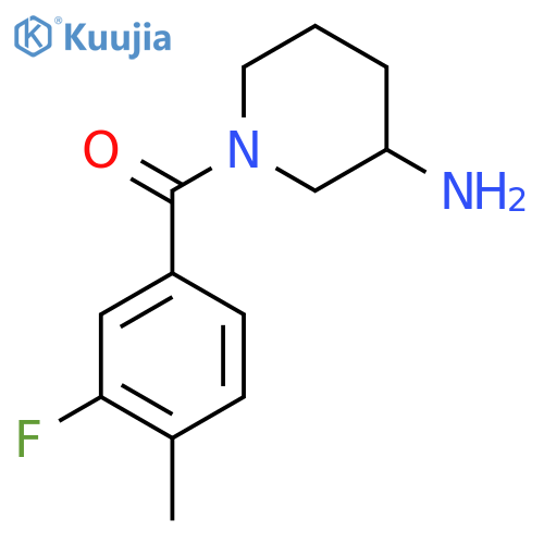 (3-aminopiperidin-1-yl)(3-fluoro-4-methylphenyl)methanone structure
