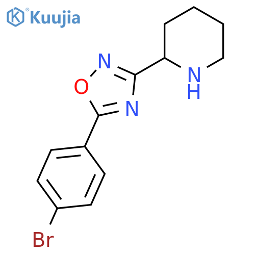 5-(4-Bromophenyl)-3-(piperidin-2-yl)-1,2,4-oxadiazole structure