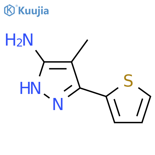 4-Methyl-3-(2-thienyl)-1H-pyrazol-5-amine Hydrochloride structure