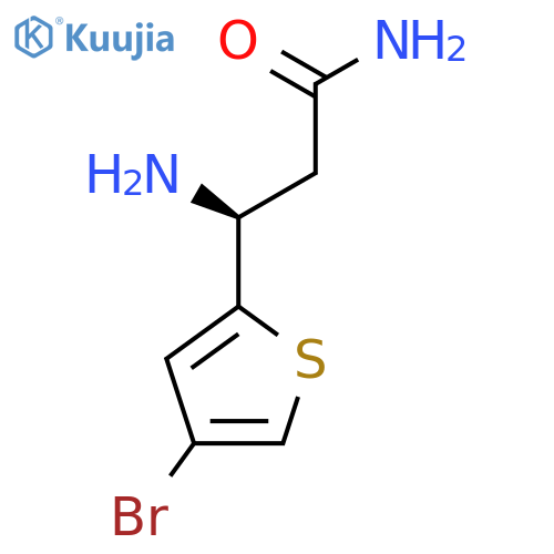 (3S)-3-amino-3-(4-bromothiophen-2-yl)propanamide structure