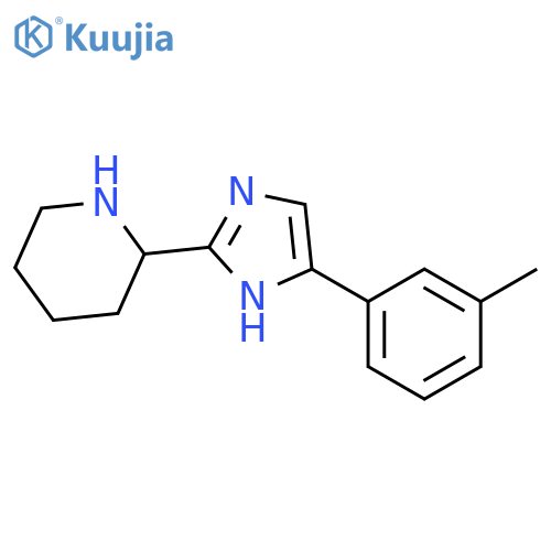 Piperidine, 2-[5-(3-methylphenyl)-1H-imidazol-2-yl]- structure